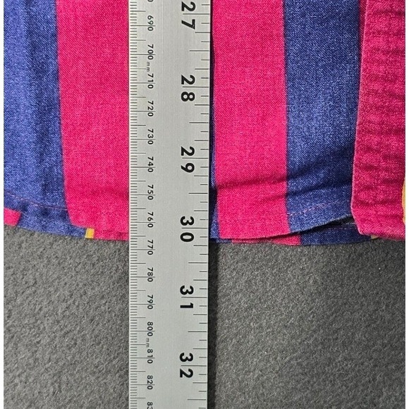 Vintage 90s Chaps Ralph Lauren Vertical Stripe Rugby Style Shirt Size L Y2K - Picture 6 of 10